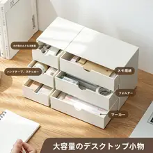 ミニ収納ボックス 小型デスク用引き出し式 アクセサリー・テープ収納ボックス【学生向け・かわいいデザイン】