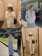 ボタニカルデザインの粗ニットカーディガン【長袖・ジッパー付き・春用】