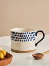 SIYUE 日式レトロデザインのコーヒーカップ【女性向け・上質感・家庭用陶器製・大容量】