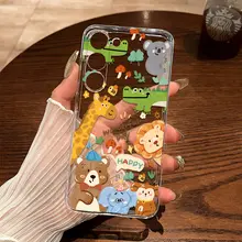 サムスンS26用スマホケース【透明・動物デザイン・全包タイプ・柔らかい素材・耐衝撃性】