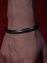 925銀製 手作りペアブレスレット【ヴィンテージ風・ユニセックス・デザインアクセサリー】