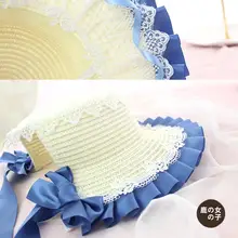 多彩なボナテハット【ロリータスタイル・ガーデンパーティー用・エレガントな草帽子】