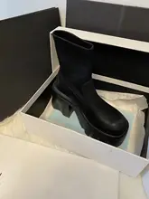 厚底防水ショートブーツ【弾力性・粗ヒール・スリムデザイン】