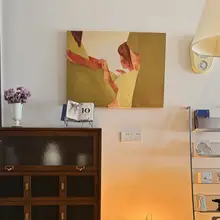 バウハウス風の色彩アート掛け画【イタリアンミニマル・レトロスタイル】