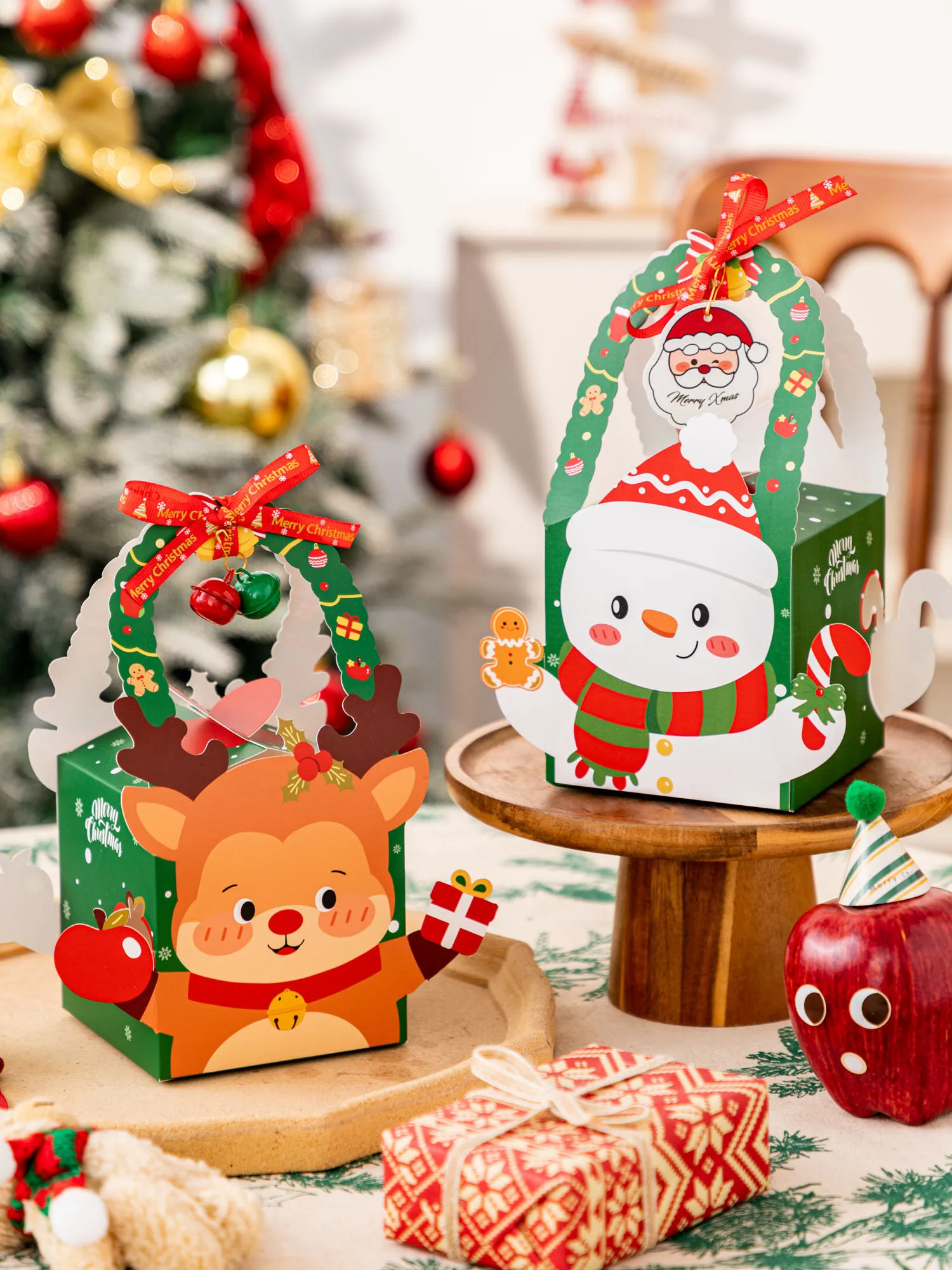 クリスマス用アップルギフトボックス：小学生男の子向けの手作り体験を可能にするアイテム