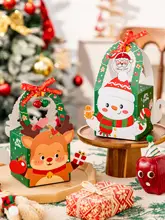 クリスマス用アップルギフトボックス【カートゥーン雪だるま・お菓子・子供向け】
