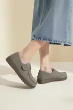 厚底全包型レディース本革オックスフォードシューズ【イギリス風・クラシックデザイン】