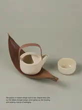 Suomuデザインの木製ハンドル付きティーポットセット【持ち運び便利・囲炉裏用茶具】