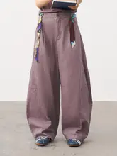 フィットのヴィンテージ風レディースクロップドパンツ【ウォッシュ加工・夏用】