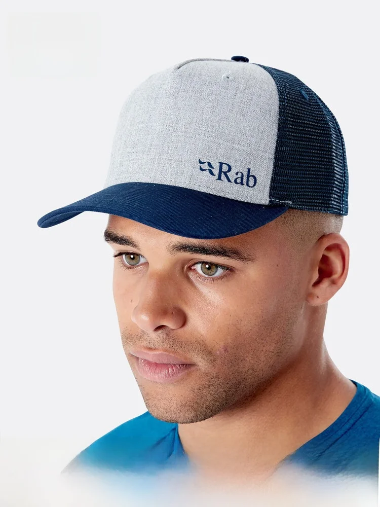 RAB カー文化ロゴ付き軽量ランニング日除け帽子：アウトドアキャップ メンズ 通気性とデザインの実証