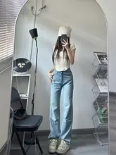 EV ハイウエストデニムパンツ【スリムフィット・ストレート・ロング丈・夏用】