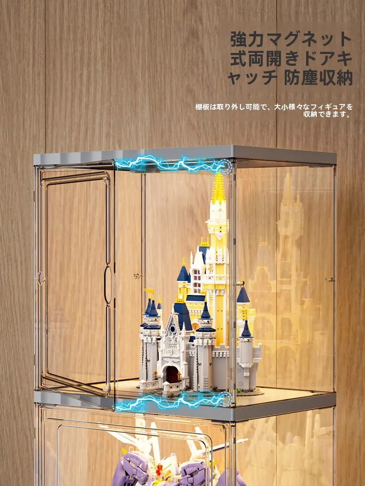 透明アクリル製フィギュアディスプレイキャビネット：LEDライト付きコレクション収納の実用性と構造解析
