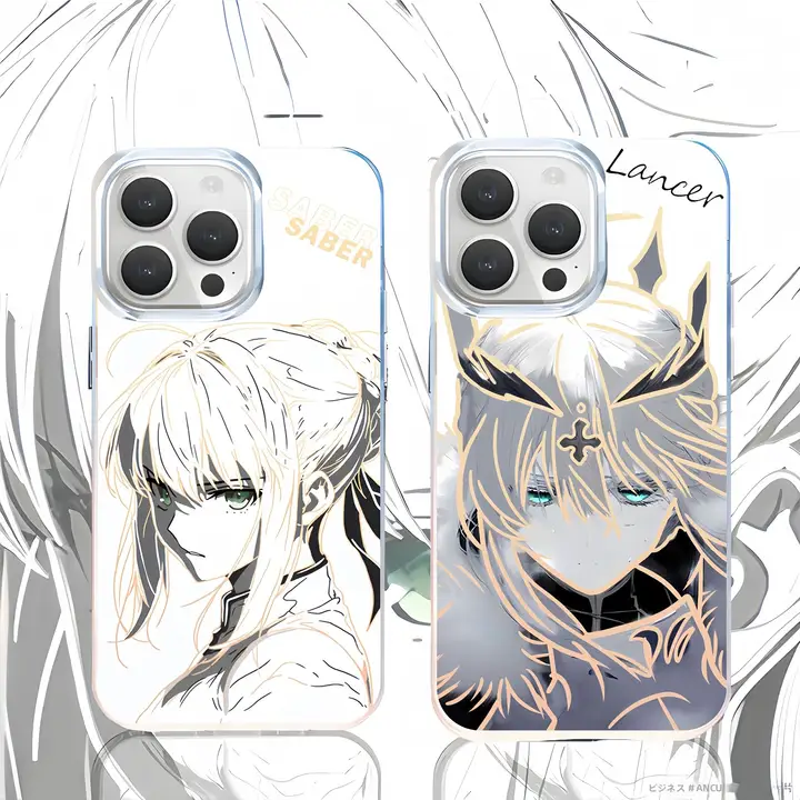 二次元スマートフォンケース【ラインアート・サーヴァー・アルトリア・アスナ対応・iPhone用】