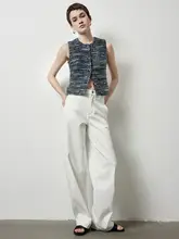 因由 ハイウエストストレートデニムパンツ【秋冬用・フィット・レトロデザイン】