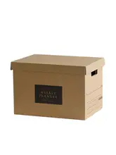 デスク上用 シンプルデザイン 紙製収納ボックス【フタ付き・書籍収納・雑貨整理用】