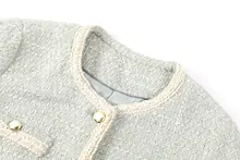 粗花呢デザイン レディースジャケット【秋冬用・上品】
