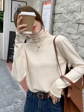 高級感ある長袖ニットトップス【ハイネック・堆堆襟・秋冬用】