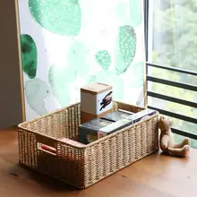 おしゃれなデザインの収納バスケット【ウェイビング風・テーブル用・インテリア・小物整理】