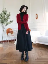 シンプルで使いやすいニットカーディガン【Vネック・女性用・秋冬用・スリムフィット】