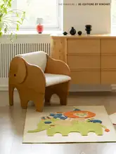 子供用カリフォルニア風ラグ【ウォッシャブル・立体デザイン】