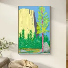 抽象的なブルーのリビングルーム装飾画【高級感ある背景壁・寝室や窗台にも最適】