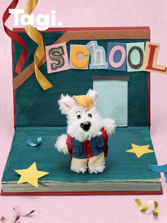 学用品にぴったり！かわいい犬のぬいぐるみキーホルダー【バッグアクセサリー】