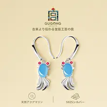 海藍宝石のピアス【女性用・ブルークリスタル・純銀製・夏向け・誕生日プレゼント】