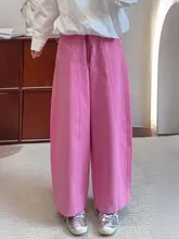 ピンクフラワーバルーンパンツ【感・梨型体型向け・ワイドレッグ】（セットアップ対応）