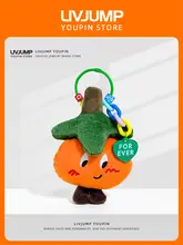 可愛らしいオレンジの毛絨（モフモフ）バッグチャーム【学生向け・おしゃれなギフト・DIY用】