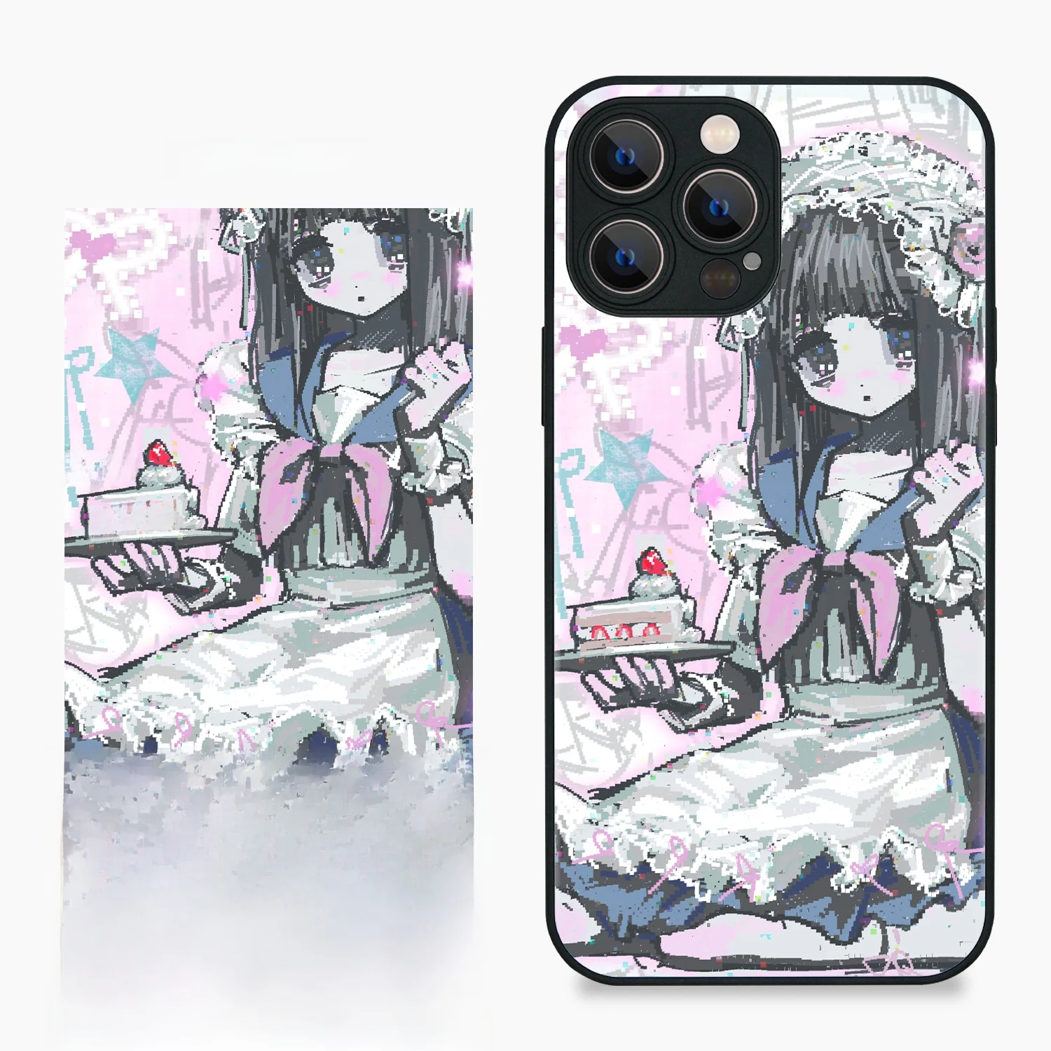 スマホケース iPhone 14 Pro 15 Pro 16 Pro ポップイラストかわいい 軽奢デザイン