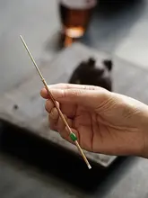 手作り真鍮茶針【玉環付き・茶道用】