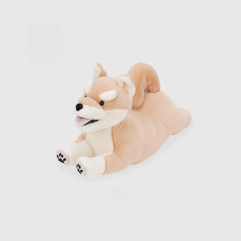 かわいい柴犬の抱き枕：おこもり生活に最適な毛足の長い布製ぬいぐるみ
