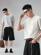 アート染めリネンラウンドネック半袖Tシャツ【カジュアルスタイル・男性用】