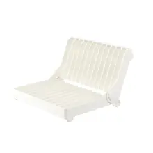 折りたたみ式ディッシュドレーナー【浅型・プラスチック製・食器収納・カップ・カトラリー用】