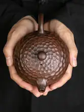 手作りの刻印入り紫砂茶壺【お茶用・家庭用・高級デザイン】【セットアップ対応】