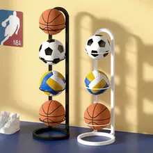スポーツ用ボール収納ラック【バスケットボール・サッカー用・スタンド型・家庭用】