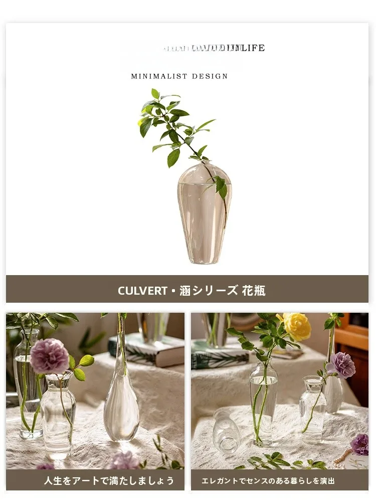 ガラスの花瓶：Tlife 禅スタイル透明花瓶の仕組みとインテリア適性