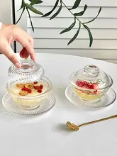 透明なスイーツボウル【クリスタルガラス・フタ付き・極上の柔らかさ】
