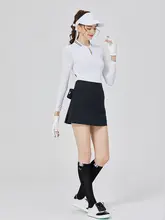 ゴルフ用ハイウエストスカート【速乾・女性用・後ろプリーツデザイン】