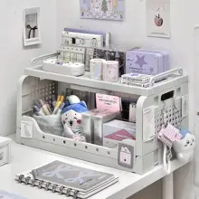 収納ワゴン キャスター付き 移動式 自立式 デスク下 整理棚 文具 本 通学カバン オフィス 学生 一人暮らし