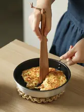 アウトドア用三角木製フライ返し【キャンプ・ベビー用・調理用】