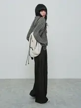 ブラックワイドレッグデニムパンツ【ゆったりデザイン・スタイリッシュ】