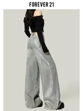 Forever 21 ニッチ ホット シルバー レトロ ブルー ジーンズ