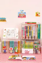 デスクトップ本収納ボックス【透明アクリル・書棚・学生向け・コミックや絵本用】