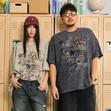Tシャツ メンズ 半袖 大きいサイズ ヴィンテージ タイダイ パッチワーク柄 ストリート カップル お揃い 夏 トップス 「NMAX」