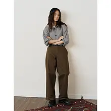 レトロチェック柄長袖シャツ【日常使い・男女兼用・イージーケア】