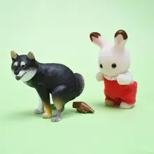 かわいい犬のフィギュア【トイレシーン・ポメラニアン・テディベア・柴犬】