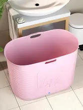 子供用お風呂桶【保温・持ち運び可能・厚手プラスチック・座れるタイプ】