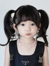 子供用カラフルなチューリップと花のクリスタルビーズネックレス【女の子用・デコレーションジュエリー】