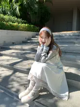 少女用フラワープリントベスト＆長袖Tシャツ【重ね着・秋用】（セットアップ対応）